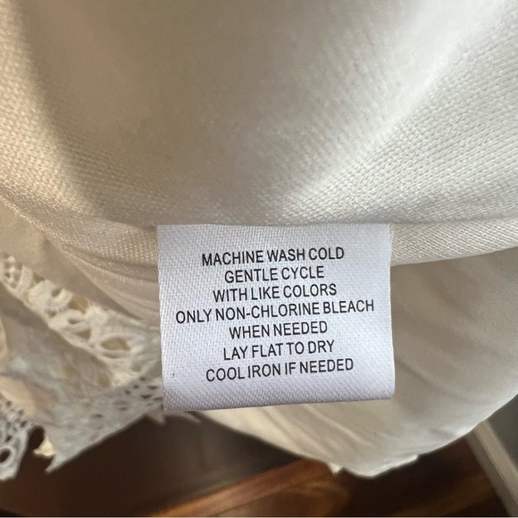 Love x Design Lace Chiffon Swiss Dot Embroidered Long Sleeves Dress in White XL - Picture 11 of 11